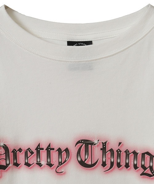 Candy Stripper（キャンディストリッパー）の「PRETTY THINGS Tシャツ（Tシャツ/カットソー・レディース・ライトブルー/ブラック/ピンク/オフホワイト・M/L/XL）」の6枚目の写真