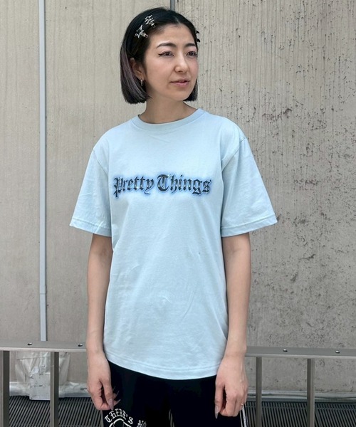 Candy Stripper（キャンディストリッパー）の「PRETTY THINGS Tシャツ（Tシャツ/カットソー・レディース・ライトブルー/ブラック/ピンク/オフホワイト・M/L/XL）」の19枚目の写真