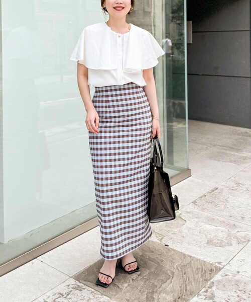 NOLLEY’S Sophi（ノーリーズソフィ）の「高機能 タフタケープブラウス（シャツ/ブラウス・レディース・ホワイト/ラベンダー/ブラック・38）」の8枚目の写真