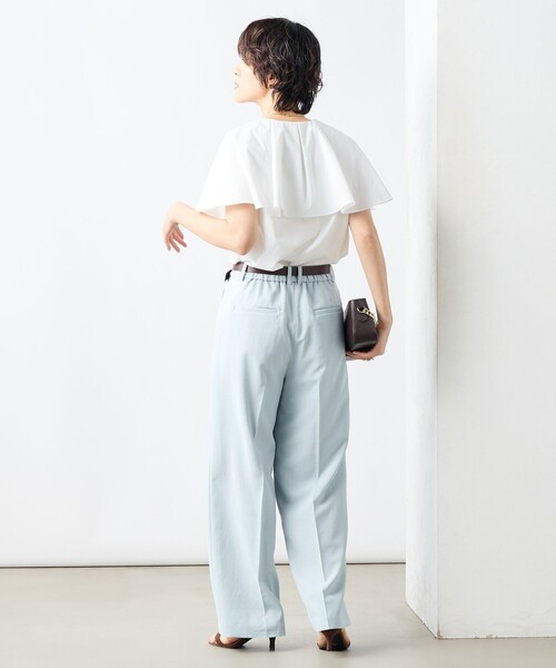 NOLLEY’S Sophi（ノーリーズソフィ）の「高機能 タフタケープブラウス（シャツ/ブラウス・レディース・ホワイト/ラベンダー/ブラック・38）」の16枚目の写真