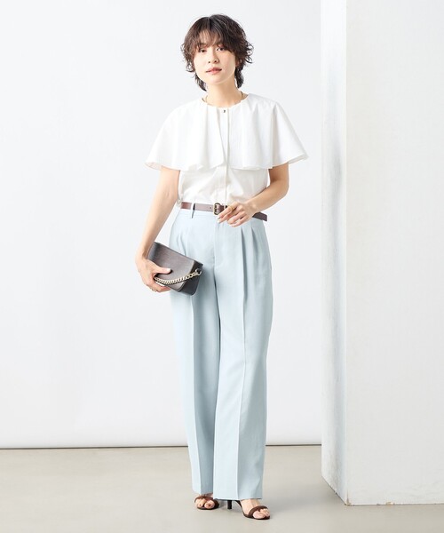 NOLLEY’S Sophi（ノーリーズソフィ）の「高機能 タフタケープブラウス（シャツ/ブラウス・レディース・ホワイト/ラベンダー/ブラック・38）」の17枚目の写真