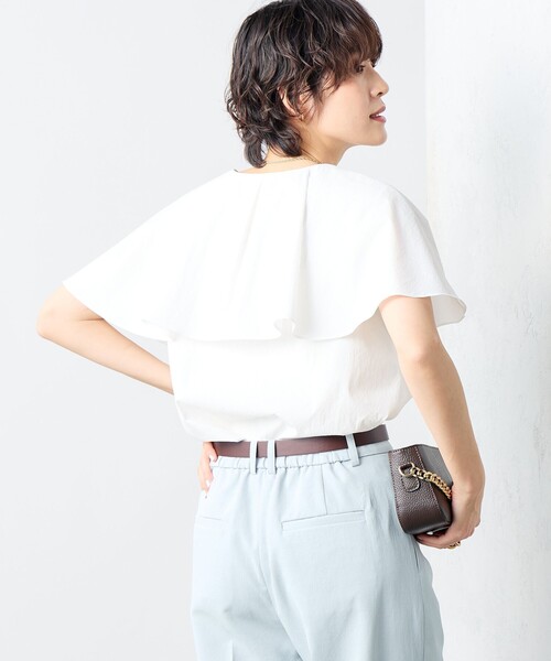 NOLLEY’S Sophi（ノーリーズソフィ）の「高機能 タフタケープブラウス（シャツ/ブラウス・レディース・ホワイト/ラベンダー/ブラック・38）」の22枚目の写真