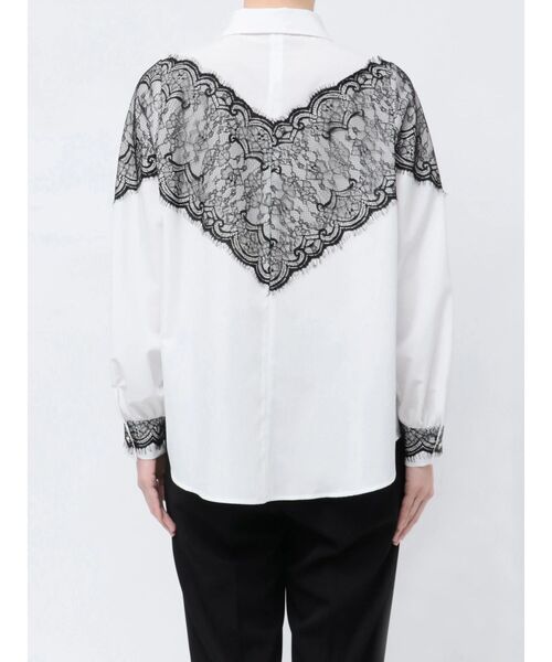 TONAL（トーナル）の「レースドッキングシャツ（シャツ/ブラウス・レディース・ライトブルー/ブラック/オフホワイト・MEDIUM）」の17枚目の写真