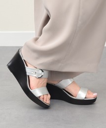 【ITALIAN SHOEMAKERS】厚底ダブルストラップウェッジサンダル(952338)