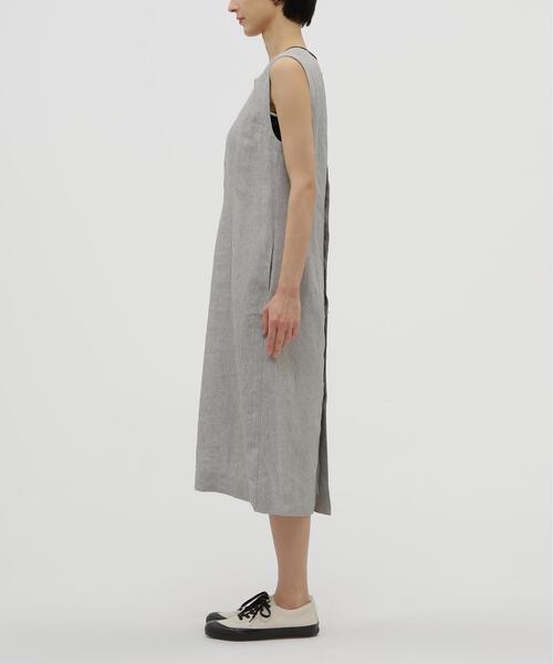 MARGARET HOWELL(マーガレットハウエル)の「YARN DYED LINEN(ワンピース・レディース・グレー/ネイビー・2/1)」の13枚目の写真