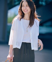 J.PRESS（ジェイプレス）の「【WEB限定カラーあり・洗える】SHEER LIGHT KNIT Vネック カーディガン（カーディガン/ボレロ）」