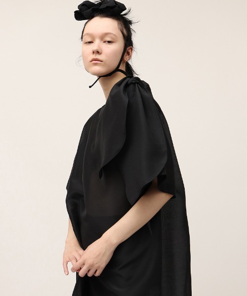 leinwande（ラインヴァンド）の「【leinwande】Ribbon Organdy Mini Dress（ワンピース・レディース・ブラック/グリーン・ONE SIZE）」の21枚目の写真
