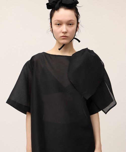 leinwande（ラインヴァンド）の「【leinwande】Ribbon Organdy Mini Dress（ワンピース・レディース・ブラック/グリーン・ONE SIZE）」の20枚目の写真