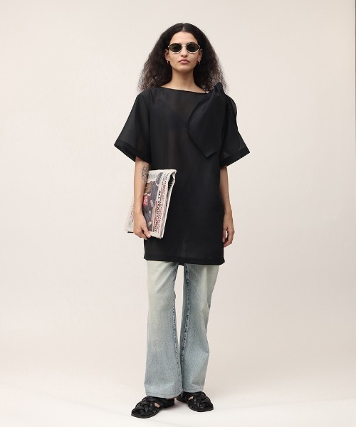 leinwande（ラインヴァンド）の「【leinwande】Ribbon Organdy Mini Dress（ワンピース・レディース・ブラック/グリーン・ONE SIZE）」の19枚目の写真