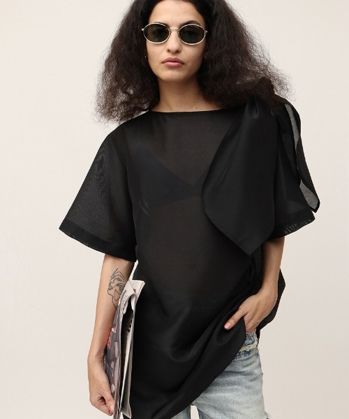 leinwande（ラインヴァンド）の「【leinwande】Ribbon Organdy Mini Dress（ワンピース・レディース・ブラック/グリーン・ONE SIZE）」の16枚目の写真