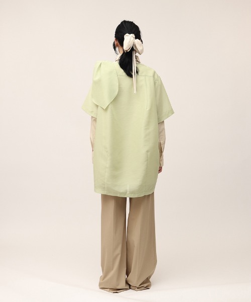 leinwande（ラインヴァンド）の「【leinwande】Ribbon Organdy Mini Dress（ワンピース・レディース・ブラック/グリーン・ONE SIZE）」の10枚目の写真