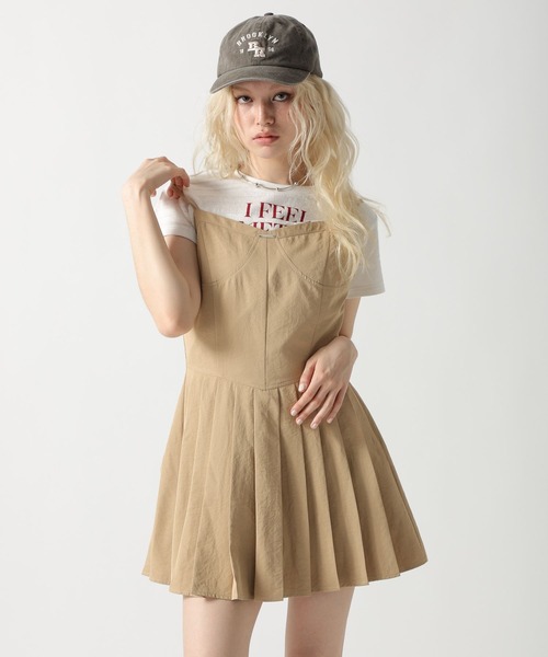 FOREVER 21（フォーエバー トゥエンティーワン）の「【2025SS】コルセットミニキャミワンピース（ワンピース・レディース・チャコールグレー/ベージュ・FREE）」の7枚目の写真