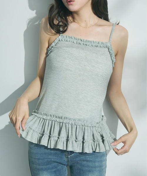 beautiful peopleレイヤードキャミソール ITEMS URBANRESEARCH tシャツ チュニックレイヤードキャミソール
