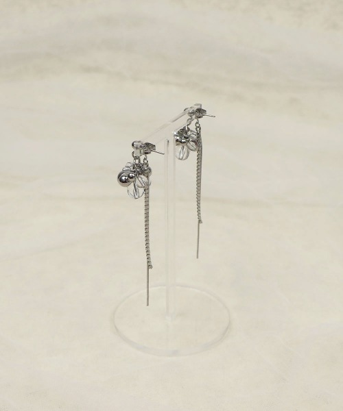 ポン酢様♡専用ページ〔チタンピアス・２点下向き防止キャッチ〕 セール】【金属アレルギー対応】 バックキャッチ メタル×クリア