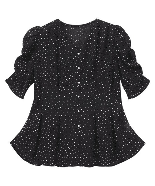 A.P.C - アーペーセー★絹100%★シルクブラウス★定価6万円くらい★ピンドットブラウス アーペーセー☆絹100%☆シルクブラウス☆定価6万円くらい☆ピン