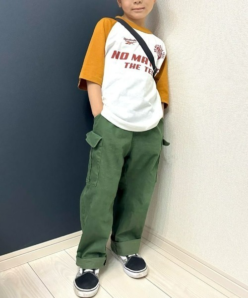 Right-on(ライトオン)の「Reebok(リーボック)【キッズ】ラグランTシャツ(Tシャツ/カットソー・キッズ・オレンジ/ホワイト/ブラック・140/150/160/130)」の14枚目の写真