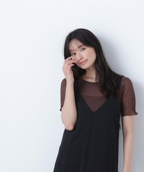 NATURAL BEAUTY BASIC(ナチュラルビューティーベーシック)の「◇シアーストライプリブニット(ニット/セーター・レディース・ブラウン/ブラック/グレー・FREE)」の11枚目の写真