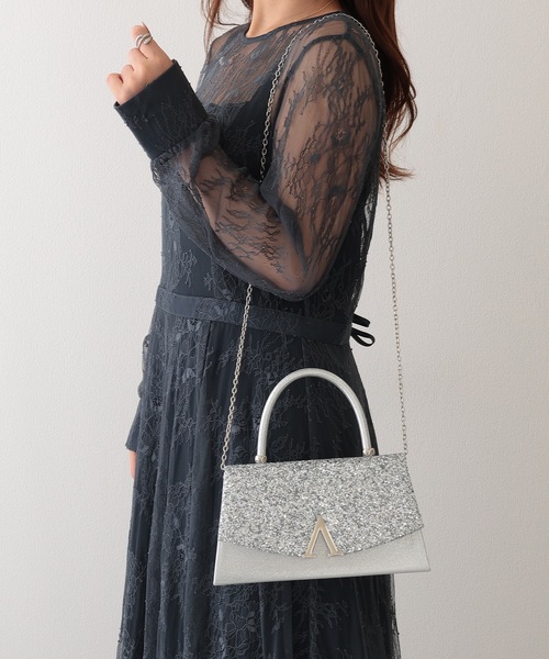 Lace Ladies(レースレディース)の「グリッター フラップ スマート 2WAY パーティーバッグ(クラッチバッグ・レディース・シルバー/ブラック・FREE)」の18枚目の写真
