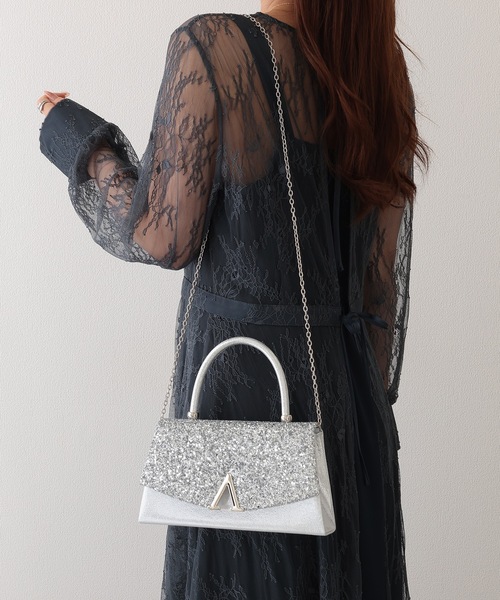 Lace Ladies(レースレディース)の「グリッター フラップ スマート 2WAY パーティーバッグ(クラッチバッグ・レディース・シルバー/ブラック・FREE)」の19枚目の写真