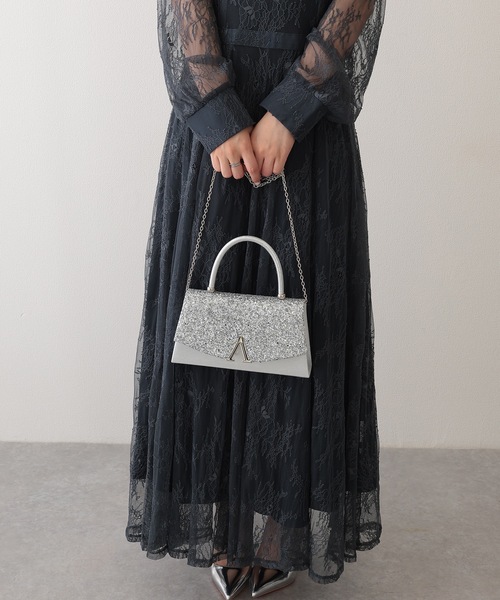 Lace Ladies(レースレディース)の「グリッター フラップ スマート 2WAY パーティーバッグ(クラッチバッグ・レディース・シルバー/ブラック・FREE)」の20枚目の写真