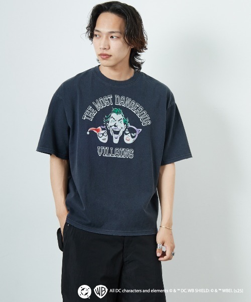 tシャツ 「JEANS FACTORY CLOTHES/ジーンズファクトリークローズ」 JOKER ダメージ キャラクターTシャツ レディース メンズ JEANS FACTORY Clothes tシャツ 「JEANS CLOTHES/ジーンズ