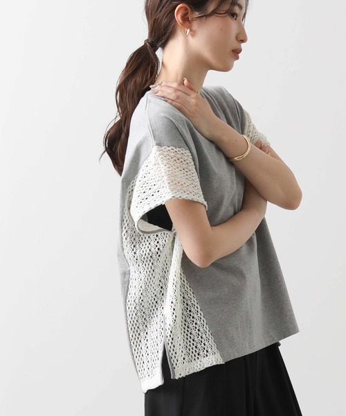 Gready Brilliant Ｓラッセルレース切替フレンチスリーブカットソー Gready Brilliant｜Sラッセルレース切替フレンチスリーブ