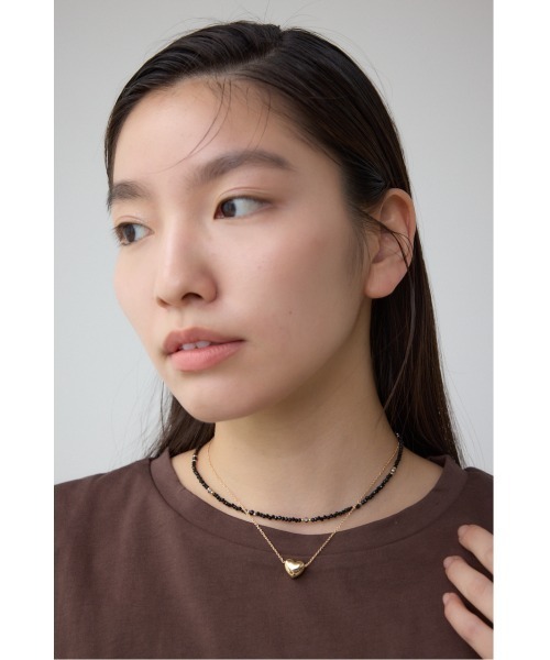 AZUL by moussy（アズールバイマウジー）の「ビーズ2連ネックレス（ネックレス・レディース・ブラック・FREE）」の2枚目の写真