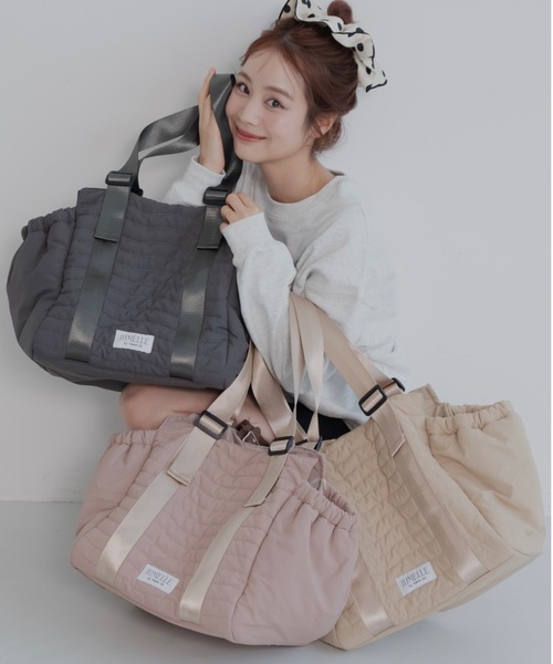 JUMELLE（ジュメロ）の「multi tote bag（ショルダーバッグ・レディース・グレー/ピンク/ベージュ・FREE）」の17枚目の写真