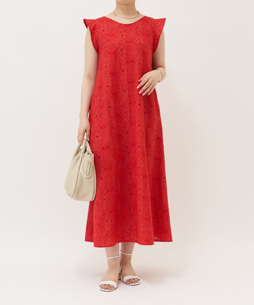 LIVETART(リヴェタート)の「グロリオサ刺繍ワンピース(インナー付き)(ワンピース・レディース・レッド/ブラック・FREE)」の8枚目の写真