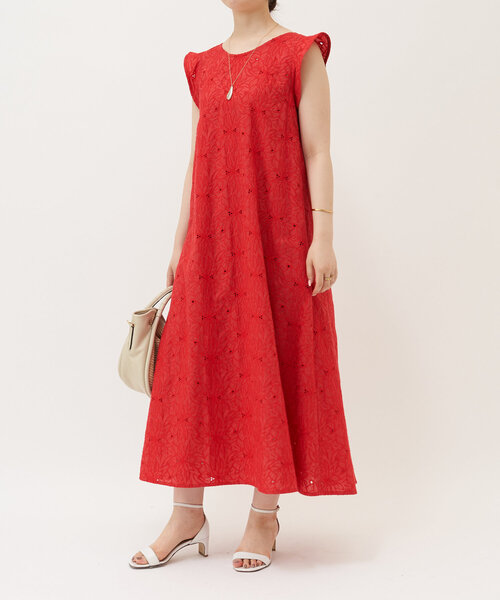 LIVETART(リヴェタート)の「グロリオサ刺繍ワンピース(インナー付き)(ワンピース・レディース・レッド/ブラック・FREE)」の10枚目の写真