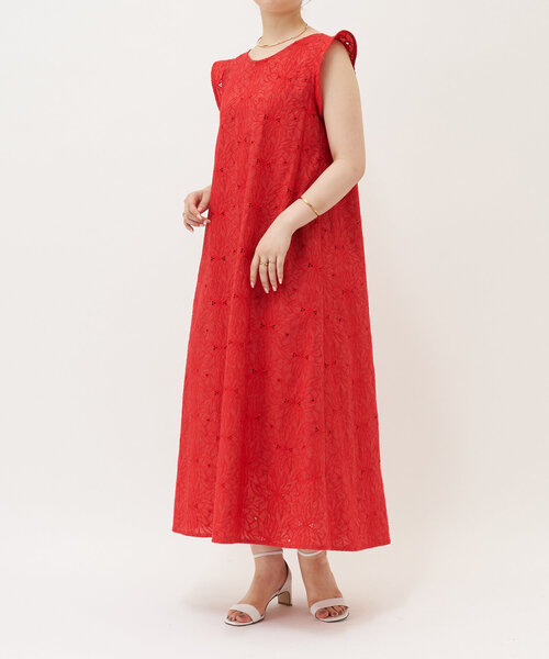 LIVETART(リヴェタート)の「グロリオサ刺繍ワンピース(インナー付き)(ワンピース・レディース・レッド/ブラック・FREE)」の15枚目の写真