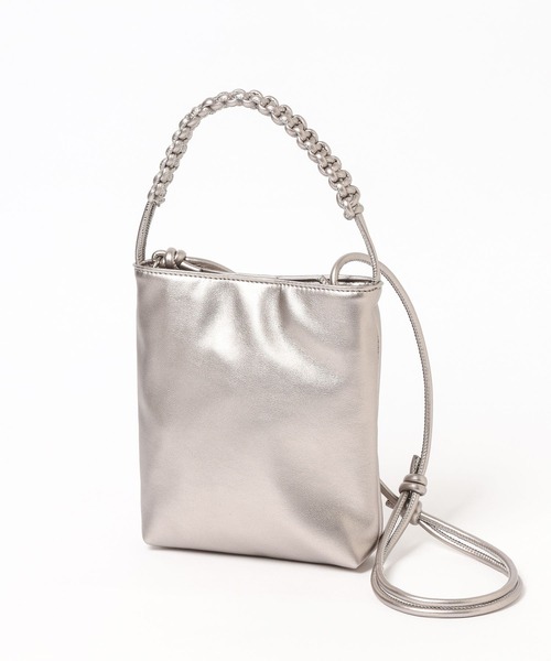 LEPSIM（レプシィム）の「編みハンドルフェイクレザーミニショルダー　494494（ショルダーバッグ・レディース・グリーン/ブラック/ガンメタ・ONE SIZE）」の11枚目の写真