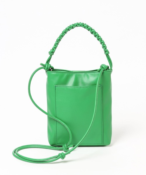 LEPSIM（レプシィム）の「編みハンドルフェイクレザーミニショルダー　494494（ショルダーバッグ・レディース・グリーン/ブラック/ガンメタ・ONE SIZE）」の14枚目の写真