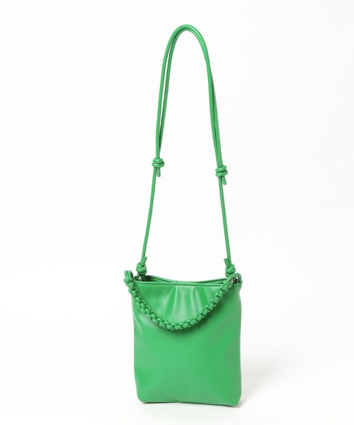 m.　(8/1迄) セール】編みハンドルフェイクレザーミニショルダー 494494