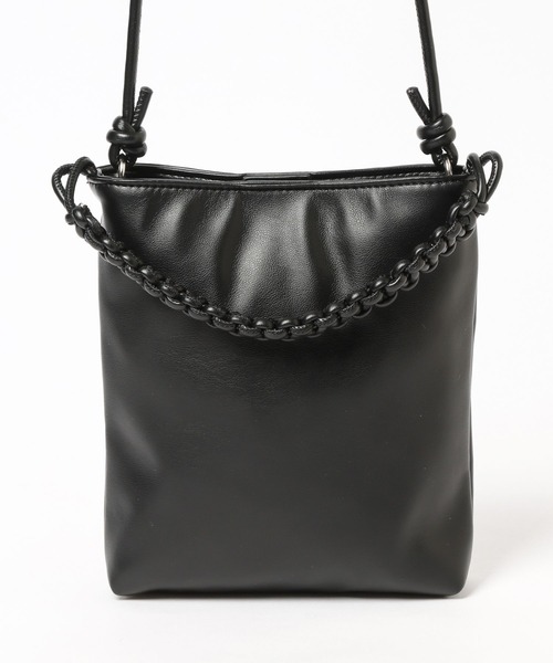 LEPSIM（レプシィム）の「編みハンドルフェイクレザーミニショルダー　494494（ショルダーバッグ・レディース・グリーン/ブラック/ガンメタ・ONE SIZE）」の16枚目の写真