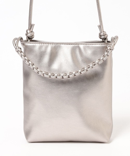 m.　(8/1迄) セール】編みハンドルフェイクレザーミニショルダー 494494