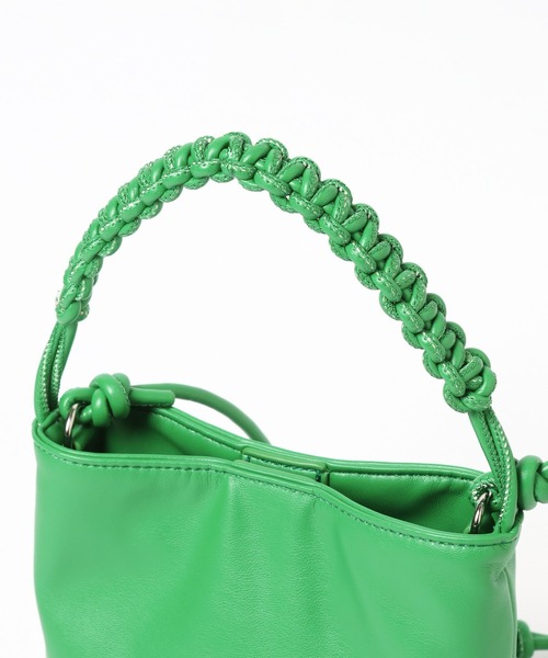 LEPSIM（レプシィム）の「編みハンドルフェイクレザーミニショルダー　494494（ショルダーバッグ・レディース・グリーン/ブラック/ガンメタ・ONE SIZE）」の19枚目の写真