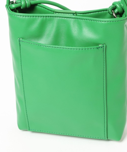 セール】編みハンドルフェイクレザーミニショルダー 494494