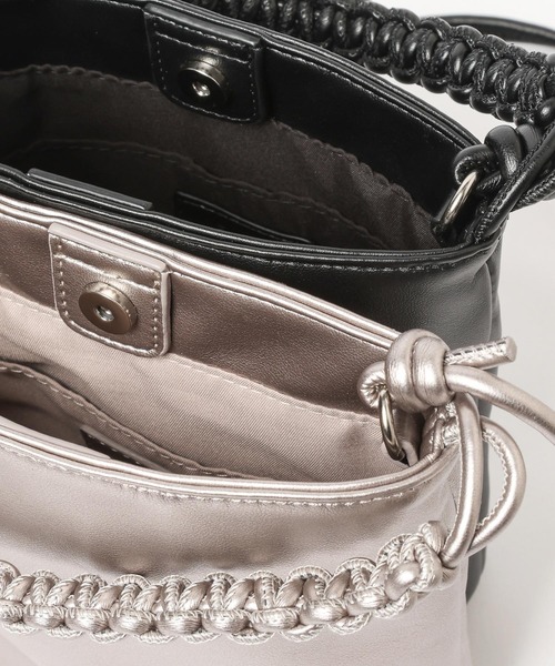 m.　(8/1迄) セール】編みハンドルフェイクレザーミニショルダー 494494