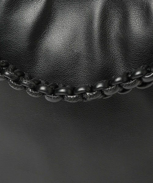 セール】編みハンドルフェイクレザーミニショルダー 494494