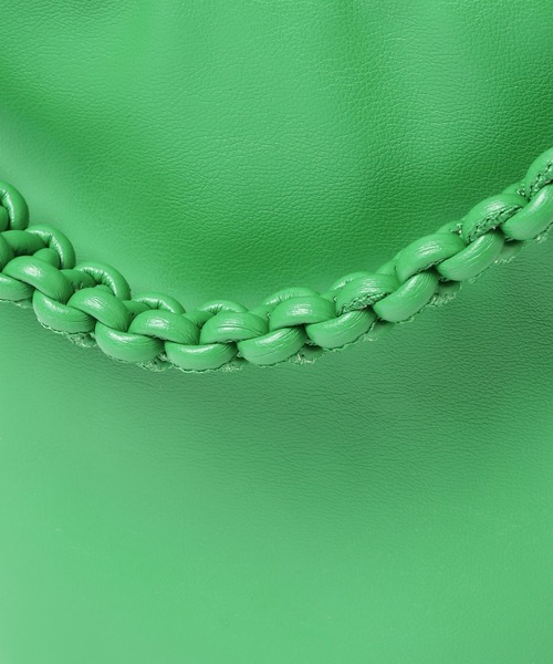 セール】編みハンドルフェイクレザーミニショルダー 494494