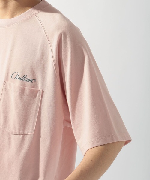 PENDLETON（ペンドルトン）の「【PENDLETON(ペンドルトン)】別注バックプリントドライポケットT（Tシャツ/カットソー・メンズ・アイボリー/オフホワイト/ピンク・LARGE/MEDIUM）」の18枚目の写真