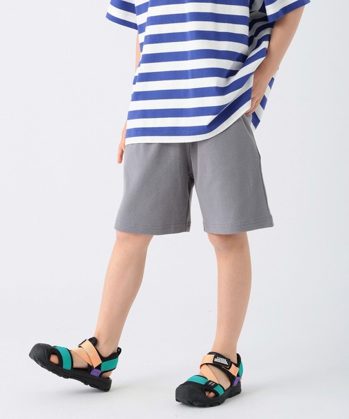 BAYFLOW（ベイフロー）の「プチプラ￥1540[通園・通学に♪]フライスハーフパンツ(KIDS)（その他パンツ・キッズ・グリーン/グレー/ブラック/ブルー・110cm/100cm/120cm/130cm/150cm/140cm）」の2枚目の写真