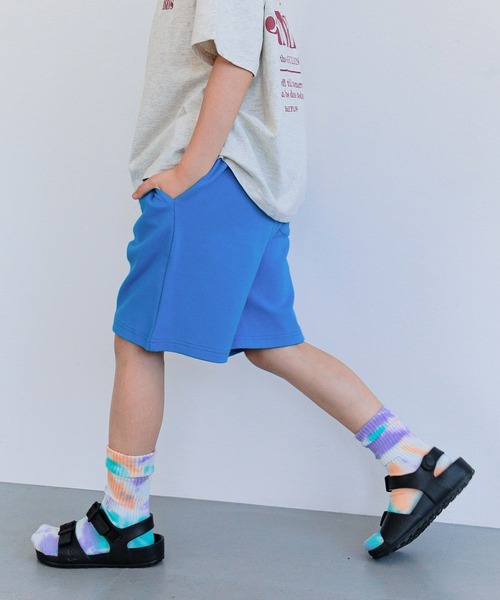 BAYFLOW（ベイフロー）の「プチプラ￥1540[通園・通学に♪]フライスハーフパンツ(KIDS)（その他パンツ・キッズ・グリーン/グレー/ブラック/ブルー・110cm/100cm/120cm/130cm/150cm/140cm）」の4枚目の写真