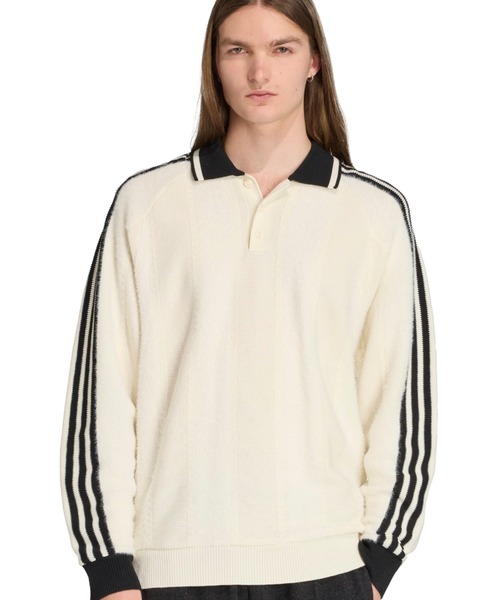 adidas Originals ポロシャツ ニット M ジャージ プレミアム adidas】Originals 'adicolor 70s' ユニセックス ニット ポロ (adidas
