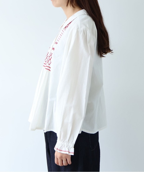 bulle de savon（ビュルデサボン）の「smocking fuwari ブラウス（シャツ/ブラウス・レディース・ブラック/ホワイト・FREE）」の9枚目の写真