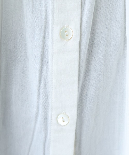 bulle de savon（ビュルデサボン）の「smocking fuwari ブラウス（シャツ/ブラウス・レディース・ブラック/ホワイト・FREE）」の4枚目の写真