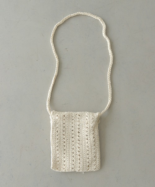 nomnom(ノムノム)の「【nomnom】マクラメ風ショルダーポーチ(ショルダーバッグ・レディース・オフホワイト/ベージュ・FREE)」の4枚目の写真