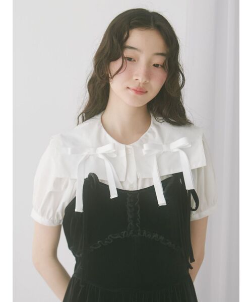 merry jenny（メリージェニー）の「リボンカラーブラウス（シャツ/ブラウス・レディース・オフホワイト/ピンク・FREE）」の19枚目の写真