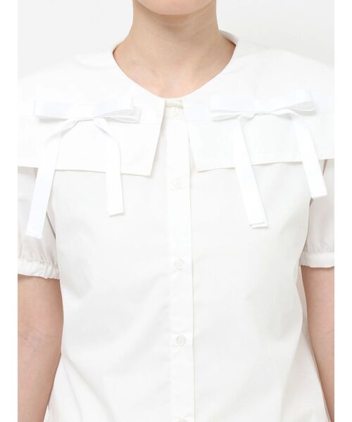 merry jenny（メリージェニー）の「リボンカラーブラウス（シャツ/ブラウス・レディース・オフホワイト/ピンク・FREE）」の8枚目の写真